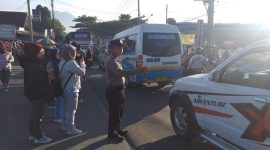 Polsek Leles Polres Garut Melaksanakan  Lalu lintas Rawan Pagi  di PT.Changshin Reksa Jaya 