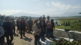Foto : Wabup Garut saat dilokasi Situ bagendit, Banyuresmi