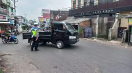 Unit Lantas Polsek Samarang Polres Garut Laksanakan Rutinitas Rawan Sore