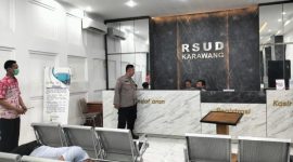 Polsek Telukjambe Timur Polres Karawang  Gandeng Security RSUD Karawang Jaga Kamtibmas