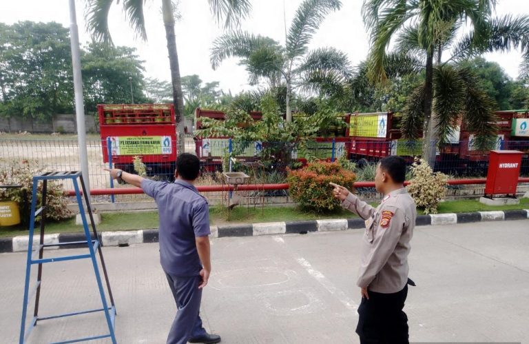 Dinas Strada Polsek Lemahabang Polres Karawang Gelar Patroli Di SPBE