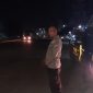 erlangsung di Jalan raya utama Kecamatan Tegalwaru Kabupaten Karawang. Personil Kepolisian Sektor Tegalwaru Polres Karawang 