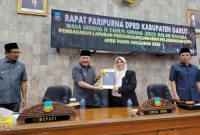 Bupati Garut Hadiri Rapat Paripurna Dalam Rangka Pembahasan LPP APBD Tahun Anggaran 2022