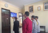 Kapolsek Tegalwaru Polres Karawang Pimpin Upacara Hari Lahir Pancasila Secara Virtual 