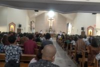 Kapolsek Karawang Kota Pimpin PAM Misa Umum di Gereja Katholik Kristus Raja Karawang 
