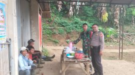 Sinergitas Polsek Garut Kota Polres Garut Bersama Babinsa Dengarkan Keluhan Warga di desa Binaan 