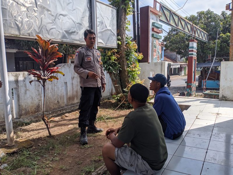 Cegah TPPO Kapolsek Leuwigoong Polres Garut Giat Himbauan Kamtibmas