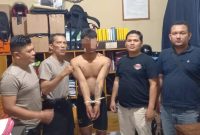 Caption : Polsek Kadungora Polres Garut Amankan pelaku curanmor