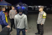 Caption : Polsek Cilawu Polres Garut Monitoring Titik Rawan Kriminalisme 