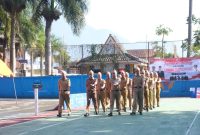 Caption : ASN Garut saat ikuti lomba tata upacara dan penghormatan militer