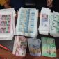 Caption : Barang bukti uang palsu