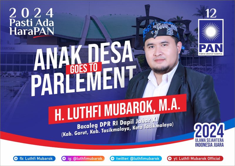 Caption : H Luthfi Mubarok, MA Caleg DPR RI Dapil jabar XI