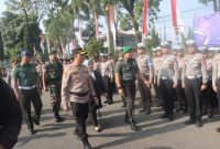 Caption : Kapolres Garut bersama Kodim 0611/Grt Laksanakan giat apel gabungan 