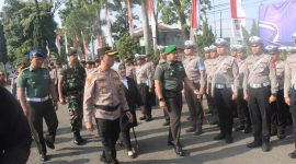 Caption : Kapolres Garut bersama Kodim 0611/Grt Laksanakan giat apel gabungan 