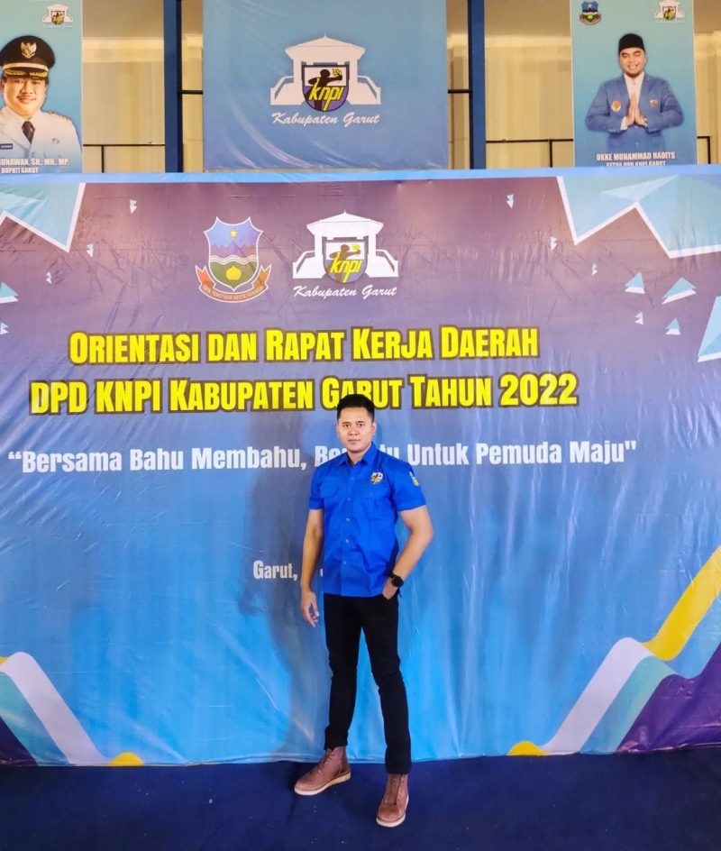 Caption : Rangga Ramadan (Wakil Ketua DPD KNPI Garut sekaligus  Koordinator TIM Pokja Pembangunan Gedung Pemuda) 