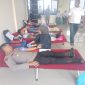 Caption : Polsek Talegong ikuti donor darah