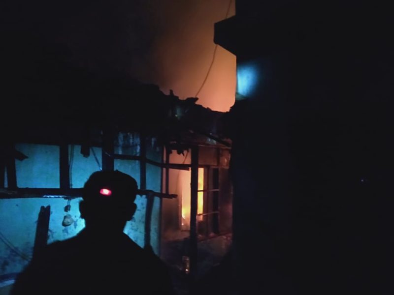 Caption : Lokasi rumah yang terbakar di Rancabango