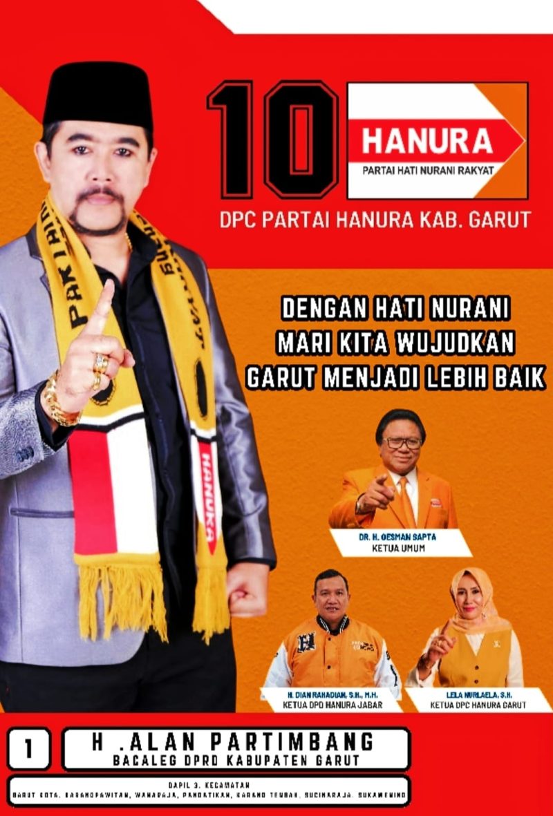 Caption : H Alan Partimbang Bacaleg Partai HANURA untuk Dapil 3