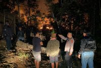 Caption : Kebakaran hutan dan lahan warga di Desa Sukasono