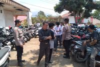 Caption : puluhan motor milik siswa kedapatan pakai knalpot brong