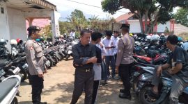 Caption : puluhan motor milik siswa kedapatan pakai knalpot brong