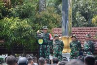 Kodam III/Slw menggelar Latihan Kesiapsiagaan Operasional (LKO) dalam penanganan konflik sosial wilayah Kota Bandung di Lapangan Makodam III/Slw Jl. Aceh No. 69, Kota Bandung, Rabu (25/10/2023).
