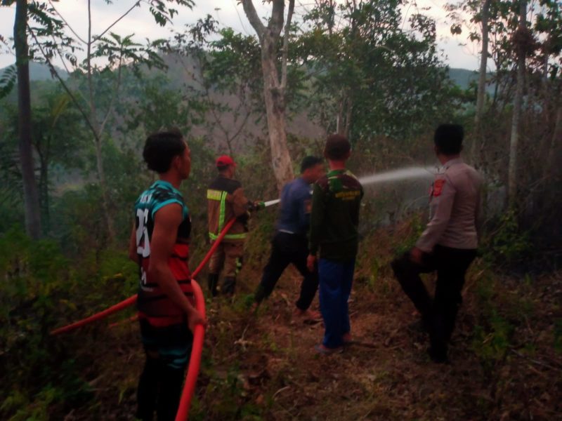 Kapolres Garut AKBP Rohman Yonky Dilatha, S.I.K, M.Si, melalui Kapolsek Cisompet Polres Garut AKP Hilman Nugraha menginstruksikan anggota siaga Polsek Cisompet Polres Garut melakukan cek tkp ke lokasi kebakaran.
