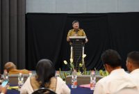 Bupati Garut, Rudy Gunawan, secara resmi membuka Pendidikan dan Pelatihan (Diklat) Manajemen Keuangan dan Pengadaan Barang Jasa Kabupaten Garut Tahun 2023 di Ballroom Hotel Harmoni, Senin (20/11/2023).