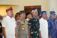 Pangdam III/Siliwangi Mayjen TNI Erwin Djatniko menghadiri Deklarasi Pemilu Damai, Jabar Anteng (Aman, Netral dan Tenang) di Gedung Merdeka Jl. Asia Afrika Kota Bandung, Sabtu (18/11/2023).