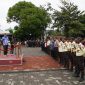 Bupati Garut H Rudy Gunawan berjanji akan tingkatkan kesejateraan tenaga Outsourcing saat apel di lapangan setda garut