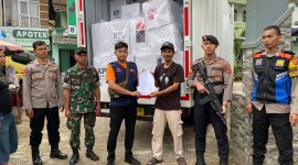 Sat Samapta Poolres Garut  pengamanan logistik pemilu di kecamatan Banjarwangi