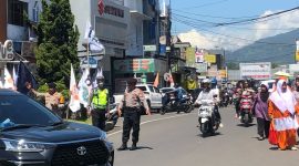 Pengamanan Kampanye Capres no 1 oleh Polres Garut