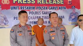 Kapolsek Garut kota dan Kasi Humas giat press release curanmor