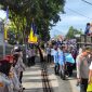 Polres Garut saat pengawalan guru honrer