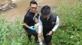 Foto : Lokasi ditemukannya mayat bayi
