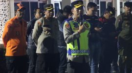 Waka Polres Garut Kompol Dhoni Erwanto, S.SI., S.I.K., M.H., M.I.K., saat pimpin apel siaga mitigasi bencana