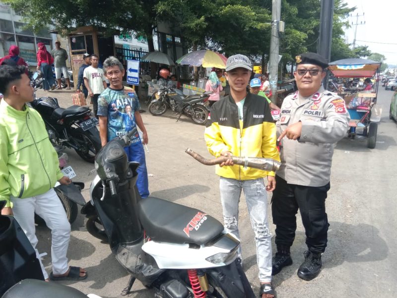 Foto : Polsek Wanaraja giat ops knalpot brong
