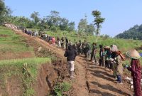 Foto :  Giat TMMD ke 120 tahun 2024 di desa Cintadamai