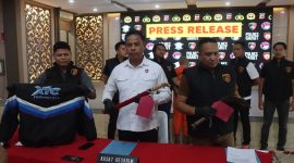 Foto : Kasat Reskrim Polres Garut saat Pres Release