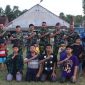 Foto : Anggota Lanud Husein Sastranegara bersama anak-anak Kampung Buleud di Lokasi TMMD ke-120