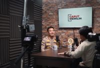 Kapolres Garut AKBP Rohman Yonky Dilatha, S.I.K,.M.Si, melakukan kegiatan podcast bersama Garut Update (Foto : Istimewa)