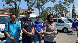 Sat Lantas Polres Garut bersama dengan Dishub Kabupaten Garut melaksanakan kegiatan Ramp Check kepada kendaraan Ambulance.(Foto:Istimewa)