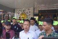 Ketua DPC PKB Garut Dadan Hidayatullah seusai pelaporan ke Polres Garut
