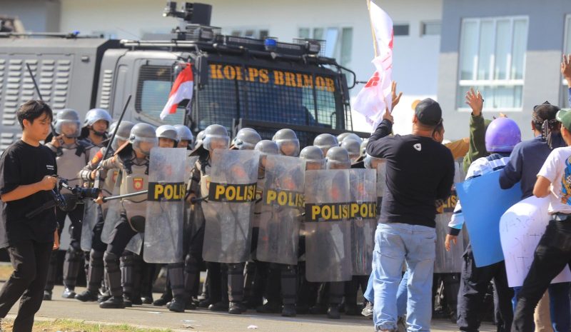 Polres Garut menggelar latihan simulasi Sispamkota tahun 2024. (Foto:Istimewa).