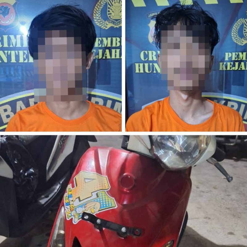 Pelaku pencurian motor roda dua, (Foto:Istimewa).