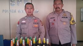Polsek Wanaraja amankan puluhan botor miras, (Foto:Istimewa)