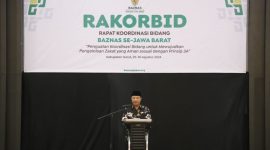 Pj Bupati Garut Barnas Adjidin saat ikuti Rakor bersmaa Pimpinan Baznas se Jawa Barat, (Foto:Istimewa)