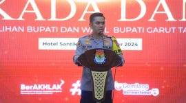 Kapolres Garut AKBP Mochamad Fajar Gemilang, S.I.K., M.H., M.I.K., saat pimpin rapat pleno, (Foto:Istimewa).