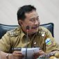Pj Bupati Garut Barnas Adjidin saat pimpin rapat bersama Gugus Tugas Reforma Agraria Garut, (Foto:Istimewa*).
