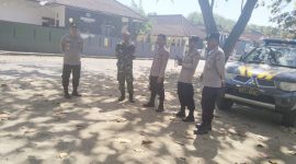 Polsek Caringin dan TNI pastikan kampaye berjalan aman, (Foto:Istimewa).